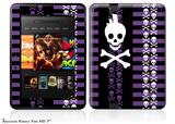 Skulls and Stripes 6 Decal Style Skin fits 2012 Amazon Kindle Fire HD 7 inch