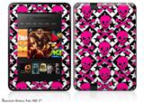 Pink Skulls and Stars Decal Style Skin fits 2012 Amazon Kindle Fire HD 7 inch