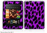 Purple Leopard Decal Style Skin fits 2012 Amazon Kindle Fire HD 7 inch