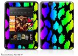 Rainbow Leopard Decal Style Skin fits 2012 Amazon Kindle Fire HD 7 inch