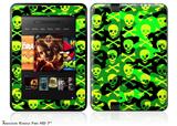 Skull Camouflage Decal Style Skin fits 2012 Amazon Kindle Fire HD 7 inch