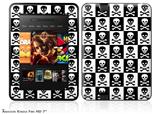 Skull Checkerboard Decal Style Skin fits 2012 Amazon Kindle Fire HD 7 inch