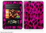 Pink Distressed Leopard Decal Style Skin fits 2012 Amazon Kindle Fire HD 7 inch