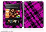Pink Plaid Decal Style Skin fits 2012 Amazon Kindle Fire HD 7 inch