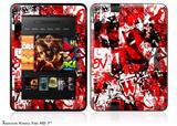 Red Graffiti Decal Style Skin fits 2012 Amazon Kindle Fire HD 7 inch