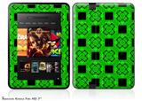 Criss Cross Green Decal Style Skin fits 2012 Amazon Kindle Fire HD 7 inch
