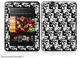 Skull Checker Decal Style Skin fits 2012 Amazon Kindle Fire HD 7 inch