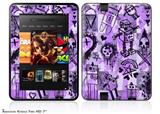 Scene Kid Sketches PurpleDecal Style Skin fits 2012 Amazon Kindle Fire HD 7 inch