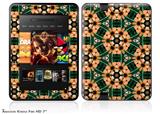 Floral Pattern OrangeDecal Style Skin fits 2012 Amazon Kindle Fire HD 7 inch