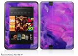 Painting Purple SplashDecal Style Skin fits 2012 Amazon Kindle Fire HD 7 inch