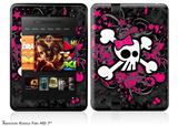 Girly Skull Bones Decal Style Skin fits 2012 Amazon Kindle Fire HD 7 inch
