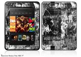 Graffiti Grunge Skull Decal Style Skin fits 2012 Amazon Kindle Fire HD 7 inch