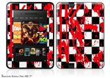 Checkerboard Splatter Decal Style Skin fits 2012 Amazon Kindle Fire HD 7 inch