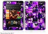 Purple Graffiti Decal Style Skin fits 2012 Amazon Kindle Fire HD 7 inch