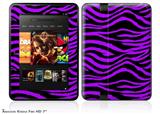 Purple Zebra Decal Style Skin fits 2012 Amazon Kindle Fire HD 7 inch