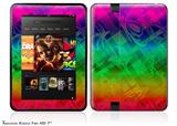 Rainbow Butterflies Decal Style Skin fits 2012 Amazon Kindle Fire HD 7 inch