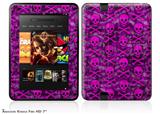 Pink Skull Bones Decal Style Skin fits 2012 Amazon Kindle Fire HD 7 inch