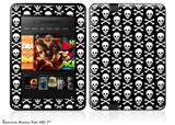 Skull Crossbones Pattern Decal Style Skin fits 2012 Amazon Kindle Fire HD 7 inch