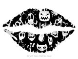 Monsters - Kissing Lips Fabric Wall Skin Decal measures 24x15 inches