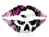 Sketches 3 - Kissing Lips Fabric Wall Skin Decal measures 24x15 inches