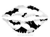 Deathrock Bats - Kissing Lips Fabric Wall Skin Decal measures 24x15 inches