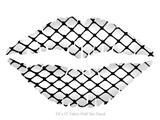 Fishnets - Kissing Lips Fabric Wall Skin Decal measures 24x15 inches