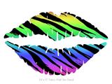 Tiger Rainbow - Kissing Lips Fabric Wall Skin Decal measures 24x15 inches