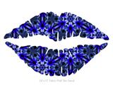 Daisy Blue - Kissing Lips Fabric Wall Skin Decal measures 24x15 inches