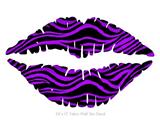 Purple Zebra - Kissing Lips Fabric Wall Skin Decal measures 24x15 inches