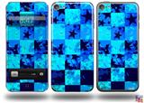 Blue Star Checkers Decal Style Vinyl Skin - fits Apple iPod Touch 5G (IPOD NOT INCLUDED)