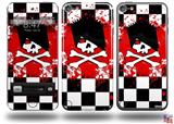 Emo Skull 5 Decal Style Vinyl Skin - fits Apple iPod Touch 5G (IPOD NOT INCLUDED)