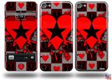 Emo Star Heart Decal Style Vinyl Skin - fits Apple iPod Touch 5G (IPOD NOT INCLUDED)