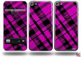 Pink Plaid Decal Style Vinyl Skin - fits Apple iPod Touch 5G (IPOD NOT INCLUDED)