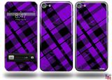 Purple Plaid Decal Style Vinyl Skin - fits Apple iPod Touch 5G (IPOD NOT INCLUDED)