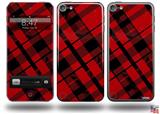 Red Plaid Decal Style Vinyl Skin - fits Apple iPod Touch 5G (IPOD NOT INCLUDED)