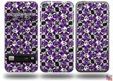Splatter Girly Skull Purple Decal Style Vinyl Skin - fits Apple iPod Touch 5G (IPOD NOT INCLUDED)