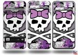 Princess Skull Purple Decal Style Vinyl Skin - fits Apple iPod Touch 5G (IPOD NOT INCLUDED)