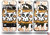 Cartoon Skull Orange Decal Style Vinyl Skin - fits Apple iPod Touch 5G (IPOD NOT INCLUDED)
