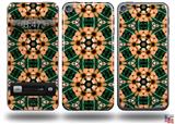 Floral Pattern Orange Decal Style Vinyl Skin - fits Apple iPod Touch 5G (IPOD NOT INCLUDED)