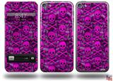 Pink Skull Bones Decal Style Vinyl Skin - fits Apple iPod Touch 5G (IPOD NOT INCLUDED)