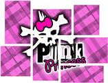 Punk Princess - 7 Piece Fabric Peel and Stick Wall Skin Art (50x38 inches)