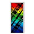Rainbow Plaid Door Skin (fits doors up to 34x84 inches)
