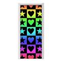 Hearts And Stars Rainbow Door Skin (fits doors up to 34x84 inches)