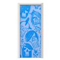 Skull Sketches Blue Door Skin (fits doors up to 34x84 inches)