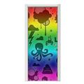 Cute Rainbow Monsters Door Skin (fits doors up to 34x84 inches)