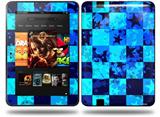 Blue Star Checkers Decal Style Skin fits Amazon Kindle Fire HD 8.9 inch