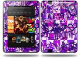 Purple Checker Graffiti Decal Style Skin fits Amazon Kindle Fire HD 8.9 inch