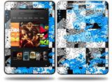 Checker Skull Splatter Blue Decal Style Skin fits Amazon Kindle Fire HD 8.9 inch