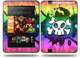 Cartoon Skull Rainbow Decal Style Skin fits Amazon Kindle Fire HD 8.9 inch