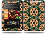 Floral Pattern Orange Decal Style Skin fits Amazon Kindle Fire HD 8.9 inch